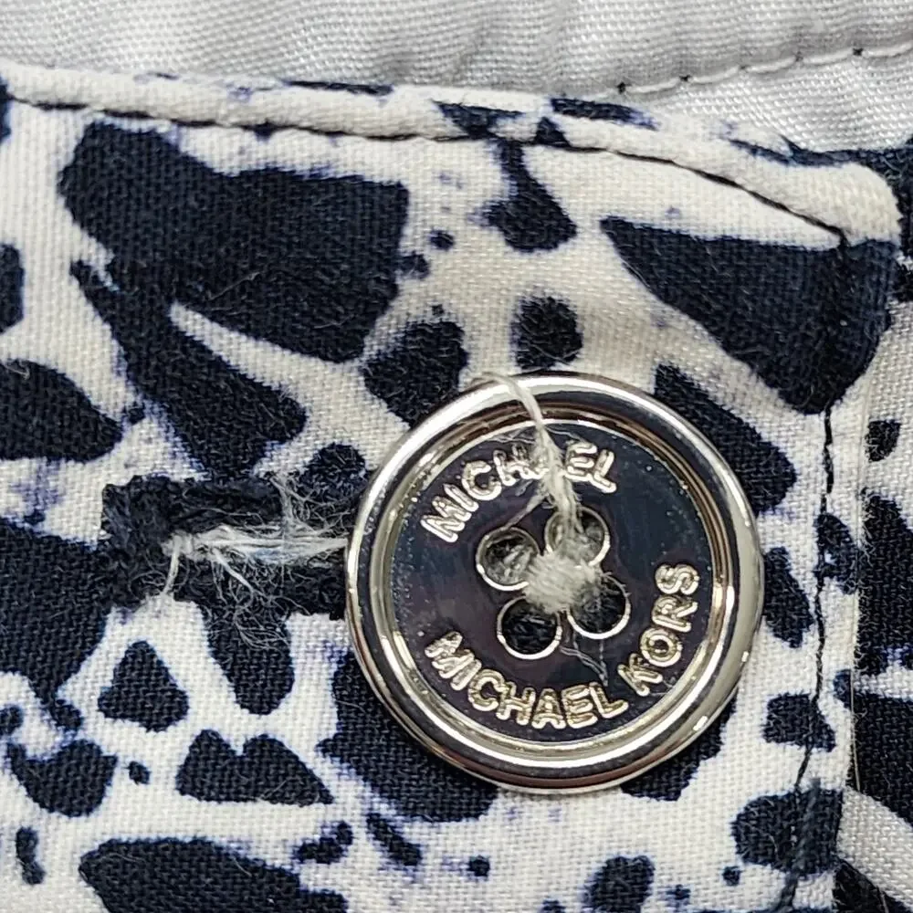 MICHAEL KORS Pants Womens‎ 8 Blue White Batik Print Skinny Leg Ankle Stretch